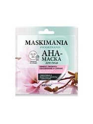 MASKIMANIA AHA-маска для лица “Эффект пилинга, обновление и сияние” (1 шт.)