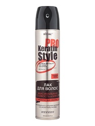 KERATIN PRO Style Лак д/волос МАКСИМАЛЬНАЯ СТОЙКОСТЬ И БЛЕСК Макс. сильная фикс., бал.300 мл.